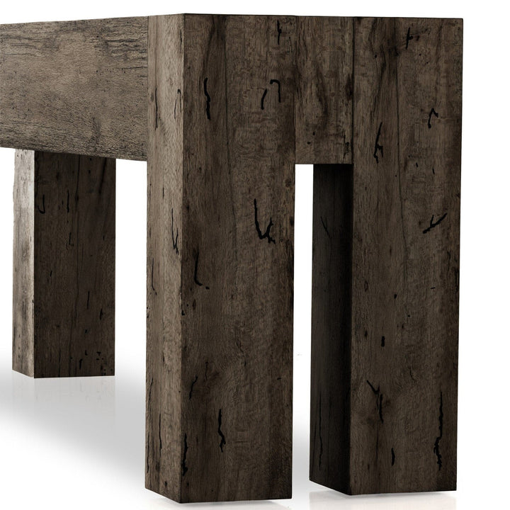 Ashford Console Table - Ebony Rustic Wormwood Oak