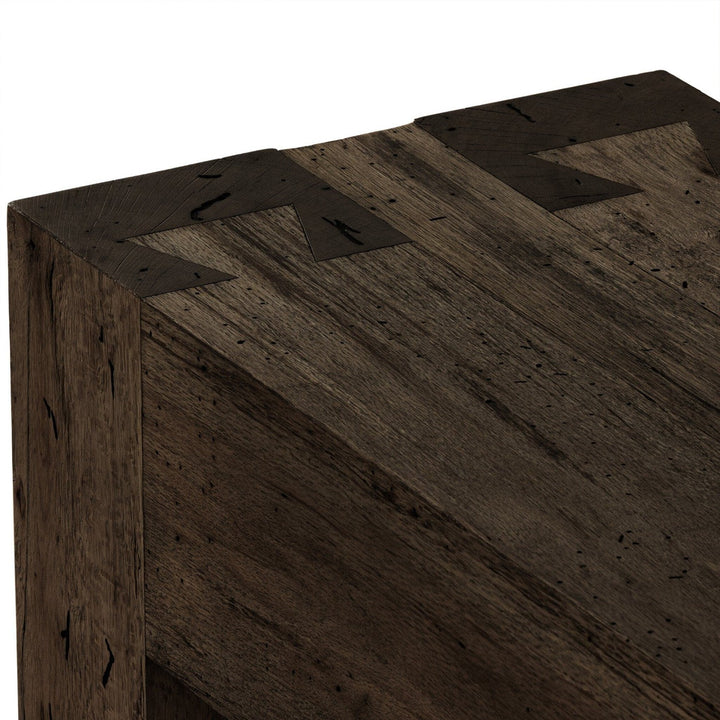 Ashford Console Table - Ebony Rustic Wormwood Oak