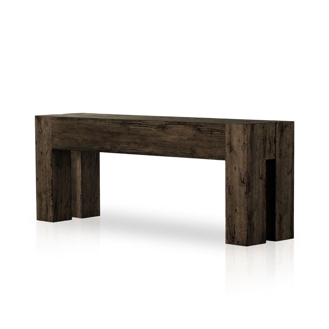 Ashford Console Table - Ebony Rustic Wormwood Oak