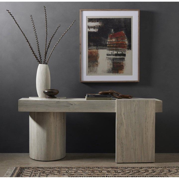 Emery Console Table - Bleached Spalted Oak