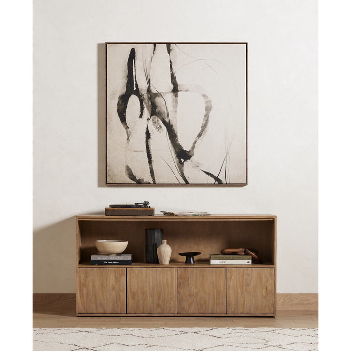 Asher Media Console - Smoked Pine