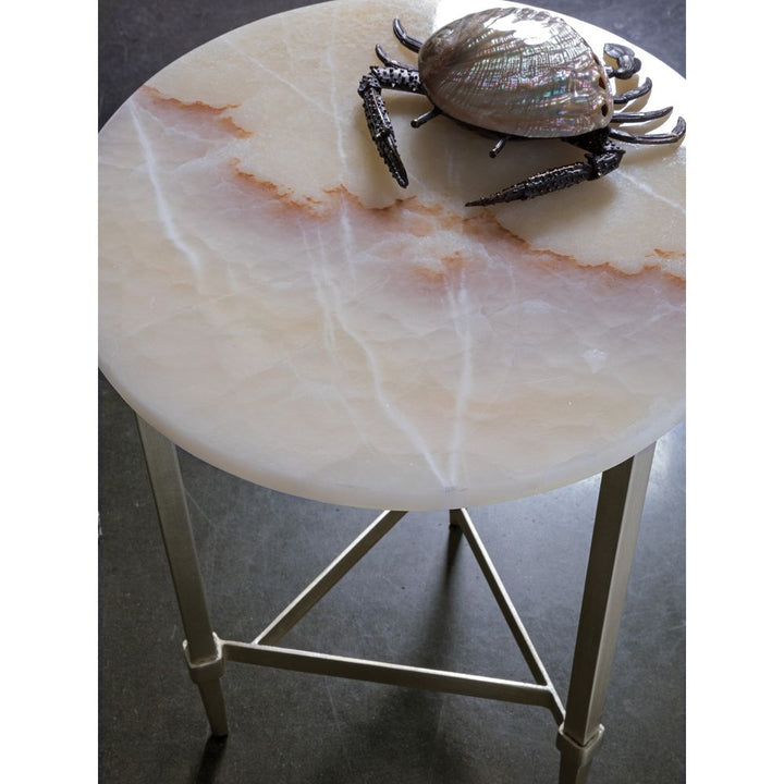 Side Tables Benton Round Spot Table - Champagne