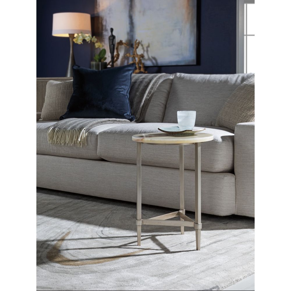 Side Tables Benton Round Spot Table - Champagne