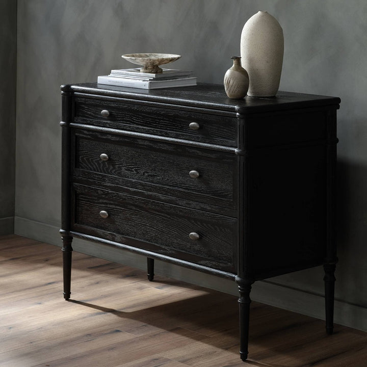 Marseille Chest - Distressed Black Oak