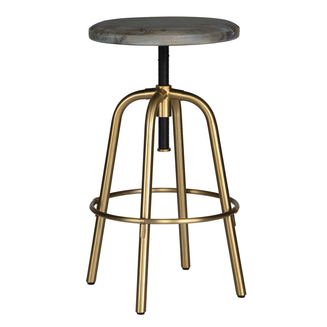 Uttermost Revolve Brass Counter Stool-Uttermost-UTTM-22976-Stools & Ottomans-2-France and Son