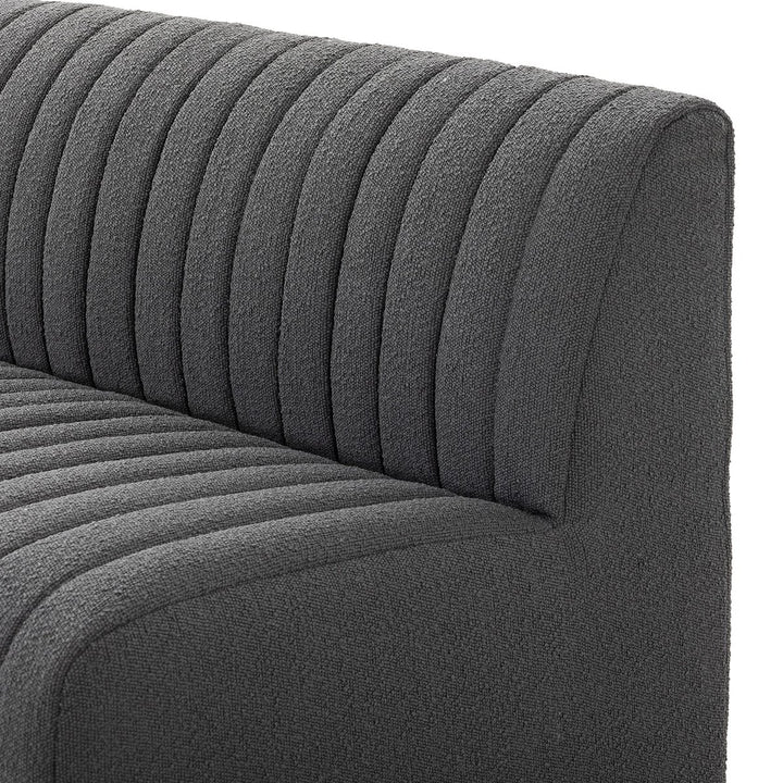 Build Your Own: Donovan Dining Banquette - 82" Bench - Fiqa Boucle Charcoal