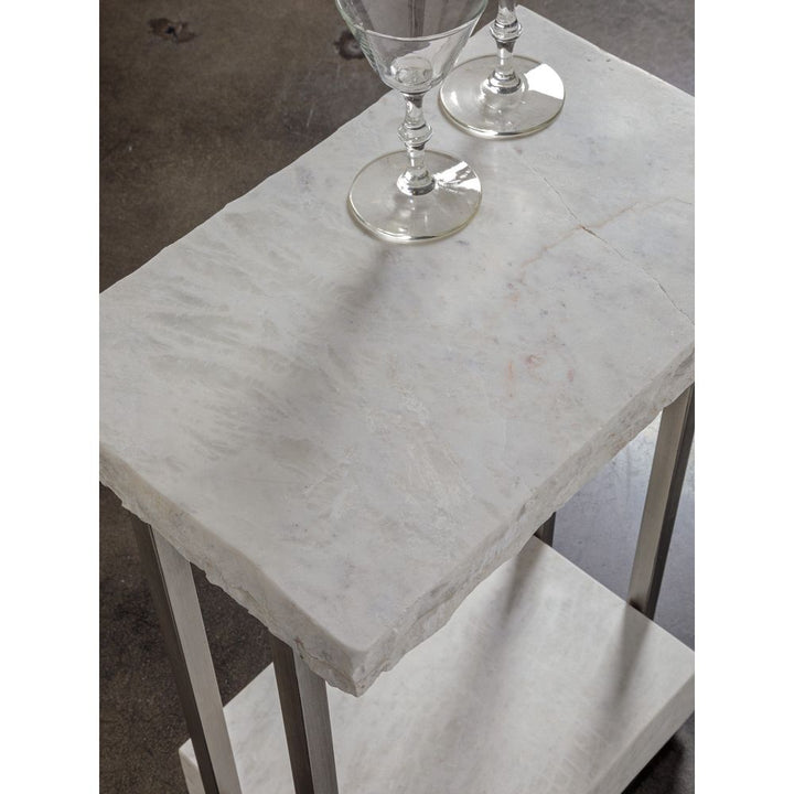 Side Tables Kenzo Rectangular Spot Table - Silver Leaf