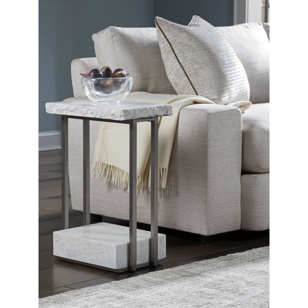 Side Tables Kenzo Rectangular Spot Table - Silver Leaf