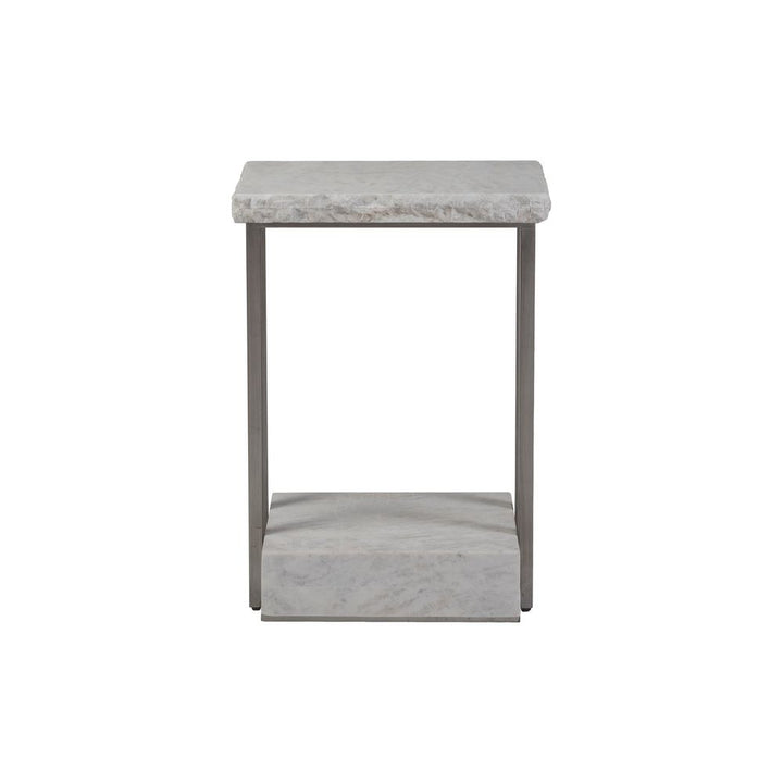 Side Tables Kenzo Rectangular Spot Table - Silver Leaf