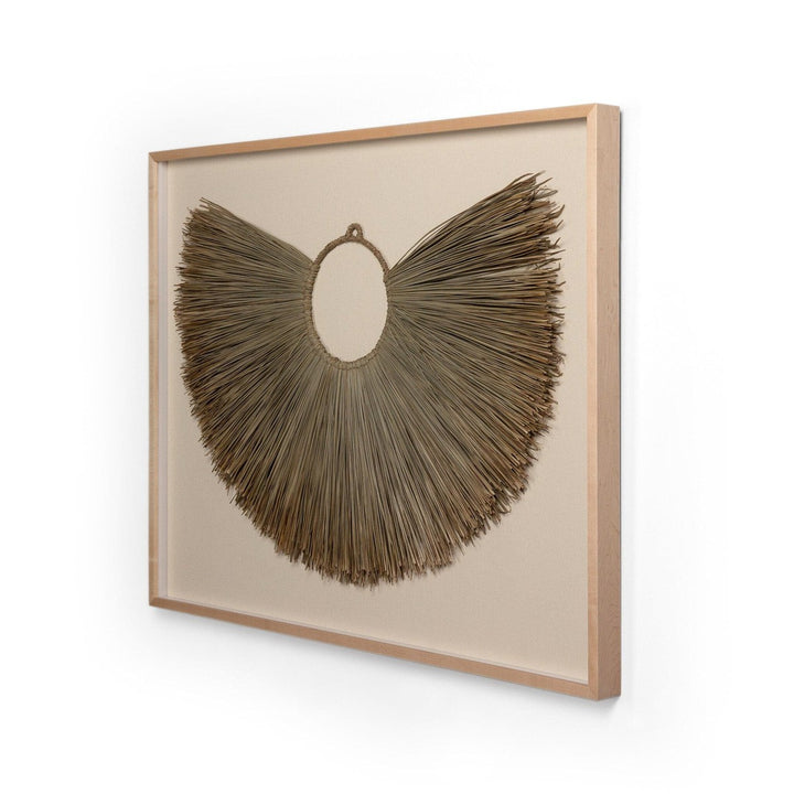 Bea Framed Sea Grass Object - Natural Maple Floater