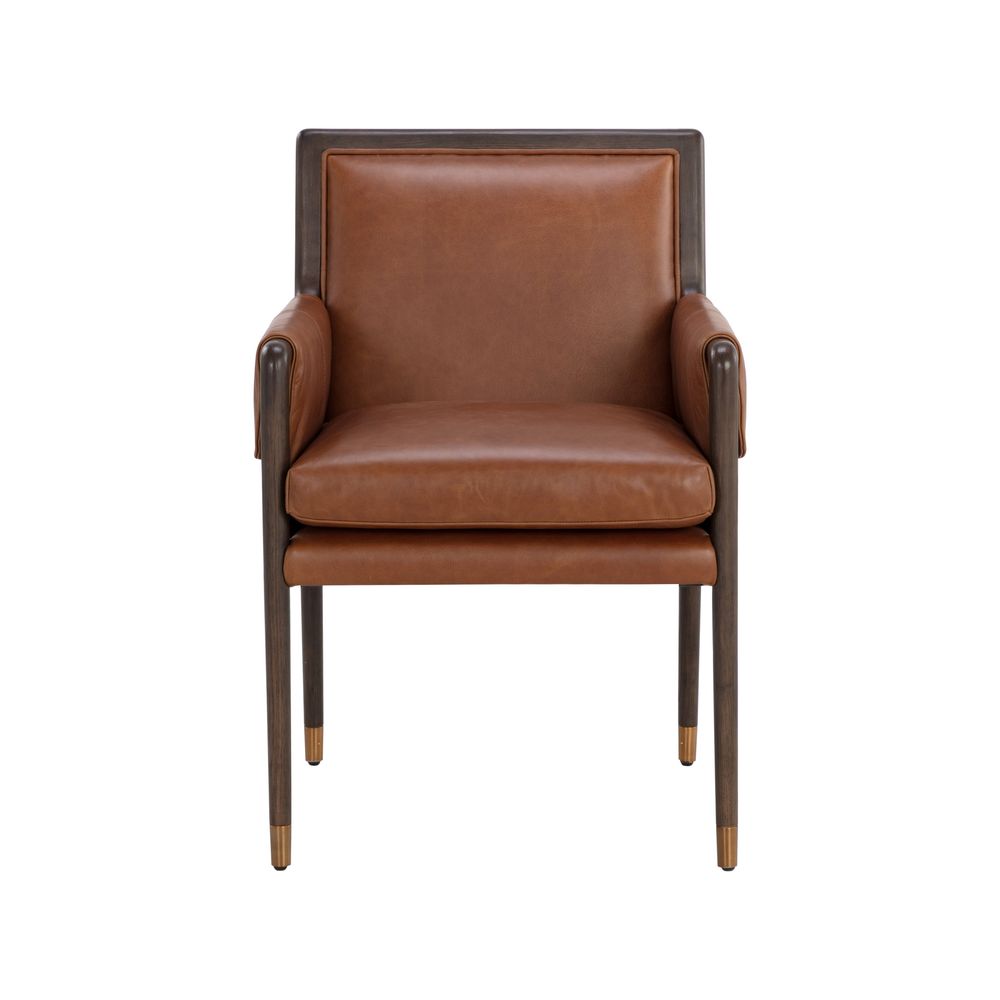 Dining Chairs Mauti Dining Armchair - Brown - Shalimar Tobacco Leather
