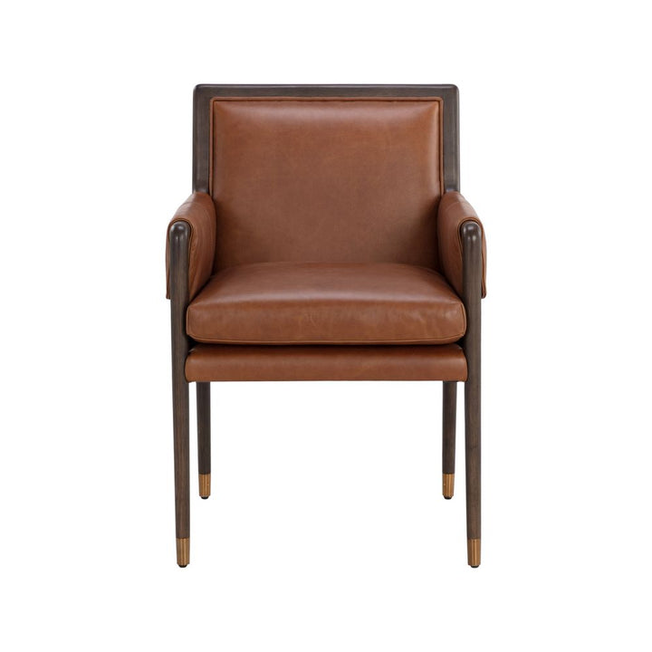 Dining Chairs Mauti Dining Armchair - Brown - Shalimar Tobacco Leather