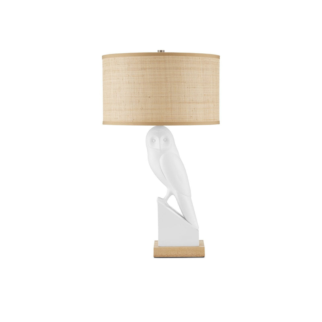 Snowy Owl White Table Lamp