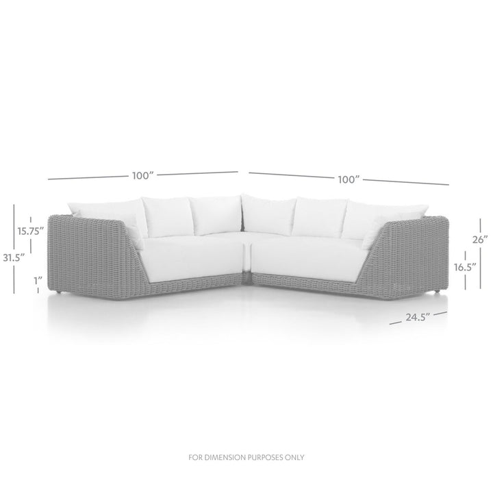 Lago Outdoor 3Pc Sectional