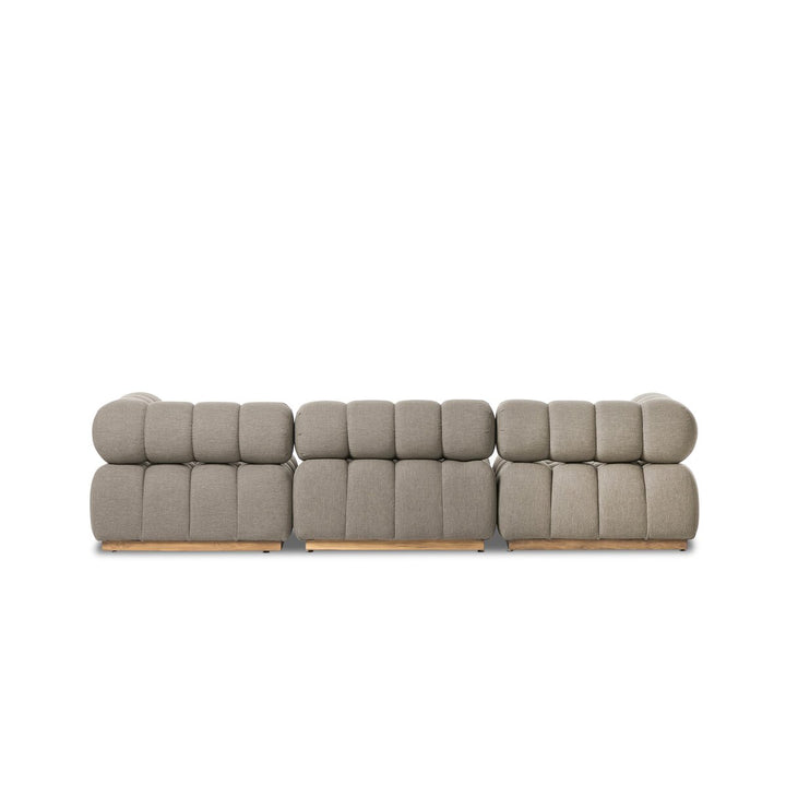 Milan Outdoor 3-Piece Sectional - Alessi Fawn - Sofa