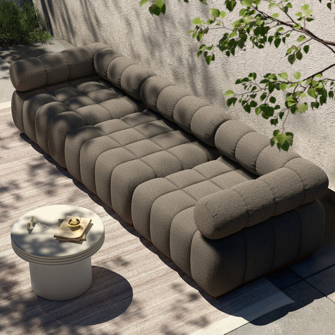 Milan Outdoor 3-Piece Sectional - Alessi Fawn - Sofa