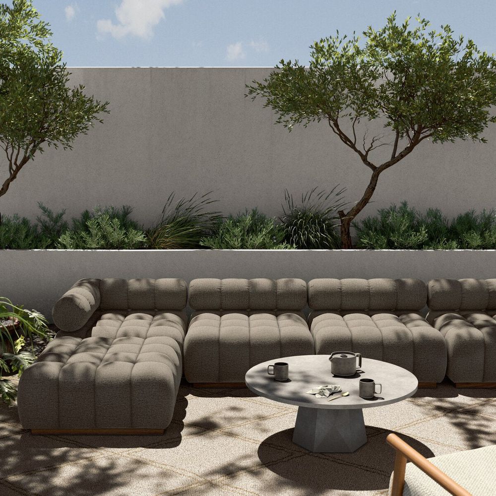 Outdoor Sofas & Sectionals Fairbanks Outdoor 4-Piece Sectional - Alessi Fawn
