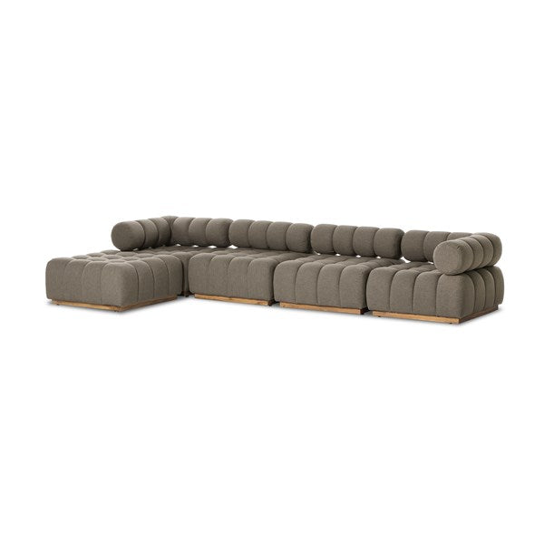 Roma Outdoor 4pc Sectional W/ Ottoman-Four Hands-FH-230027-003-Outdoor SectionalsAlessi Fawn-4-France and Son