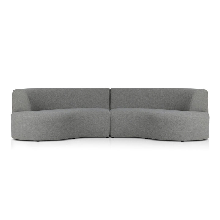 Pearl Outdoor 2-Piece Sectional - Curved - Hayes Smoke