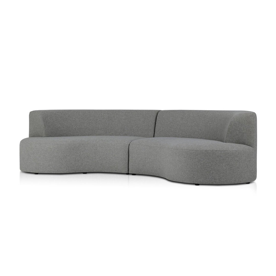 Pearl Outdoor 2-Piece Sectional - Curved - Hayes Smoke