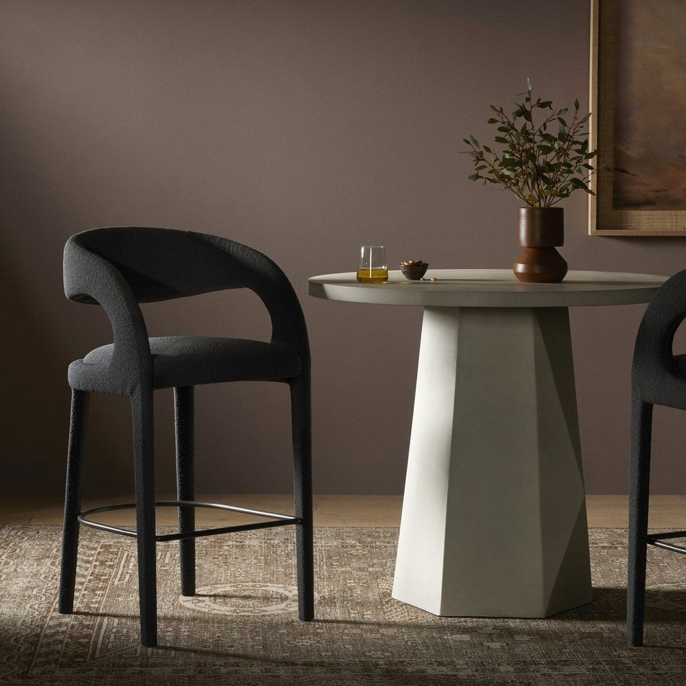 Bar & Counter Stools Hayes Bar Stool - FIQA Boucle Charcoal