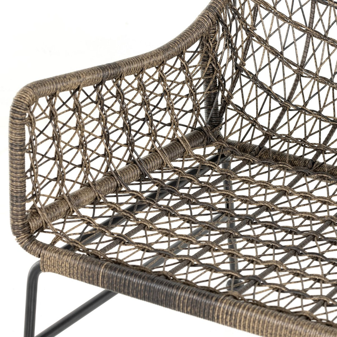 Canyon Outdoor Woven Club Chair - Distressed Grey - White