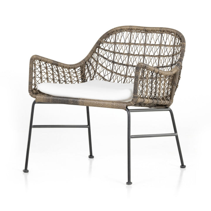 Canyon Outdoor Woven Club Chair - Distressed Grey - White