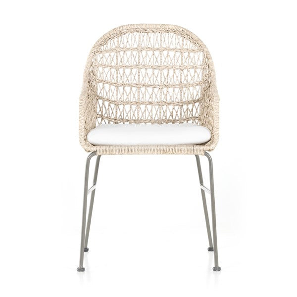 Bandera Outdoor Woven Dining Chair-Four Hands-FH-JLAN-130-Outdoor Dining ChairsDistressed Grey-Without Cushion-18-France and Son