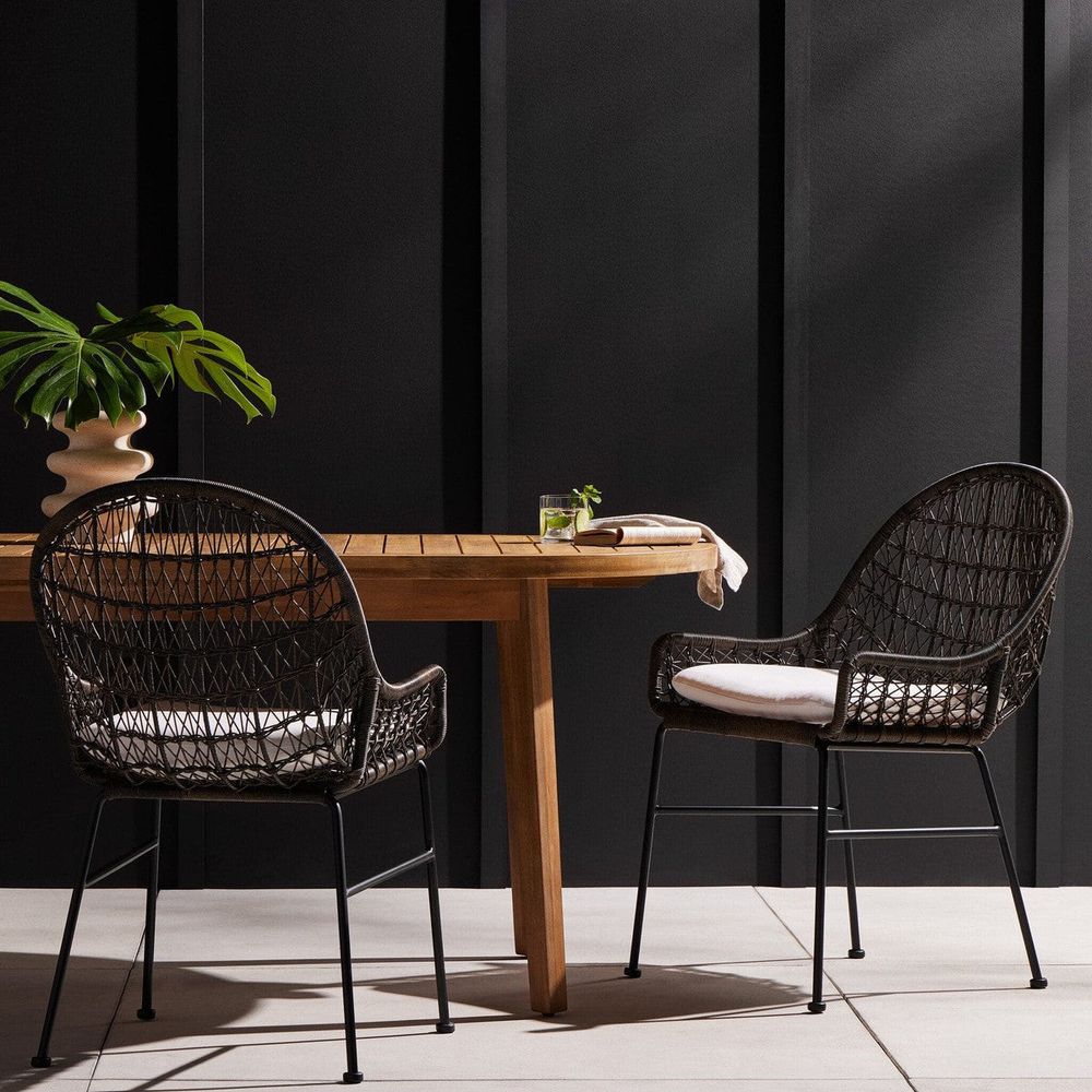 Outdoor Dining Chairs Canyon Outdoor Woven Dining Chair - Stinson White