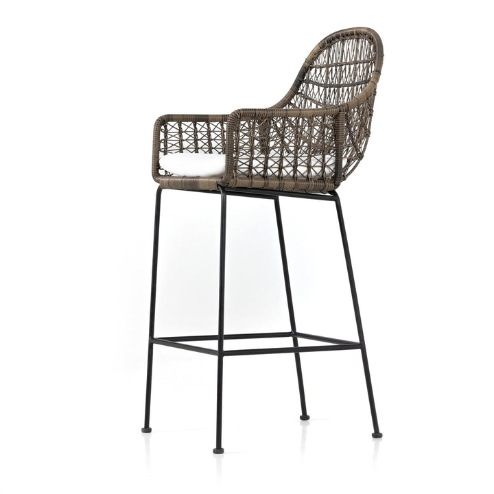 Canyon Outdoor Bar + Counter Stool - Bar Stool - Distressed Grey - White