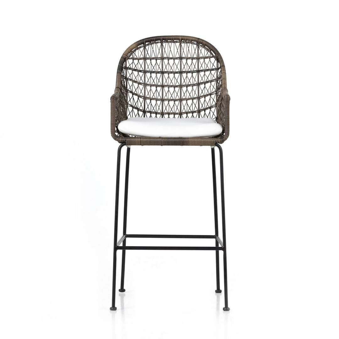 Canyon Outdoor Bar + Counter Stool - Bar Stool - Distressed Grey - White