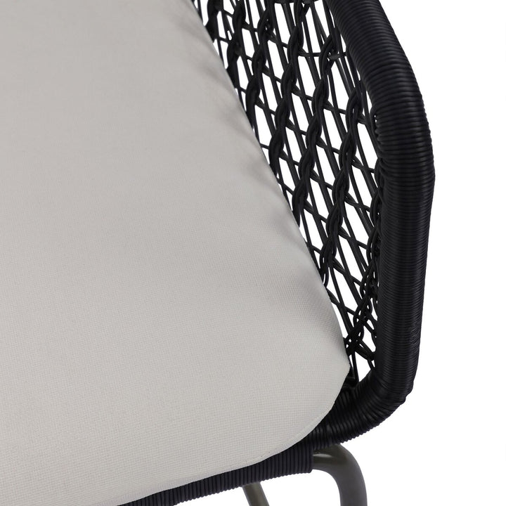 Canyon Outdoor Bar + Counter Stool - Bar Stool - Smoke Black - White