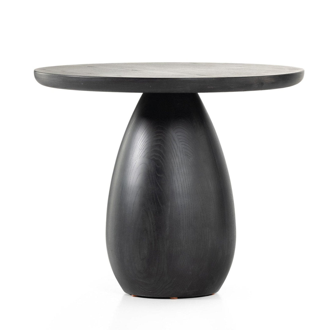 Marla Wood End Table-Tall - Black Wash Ash