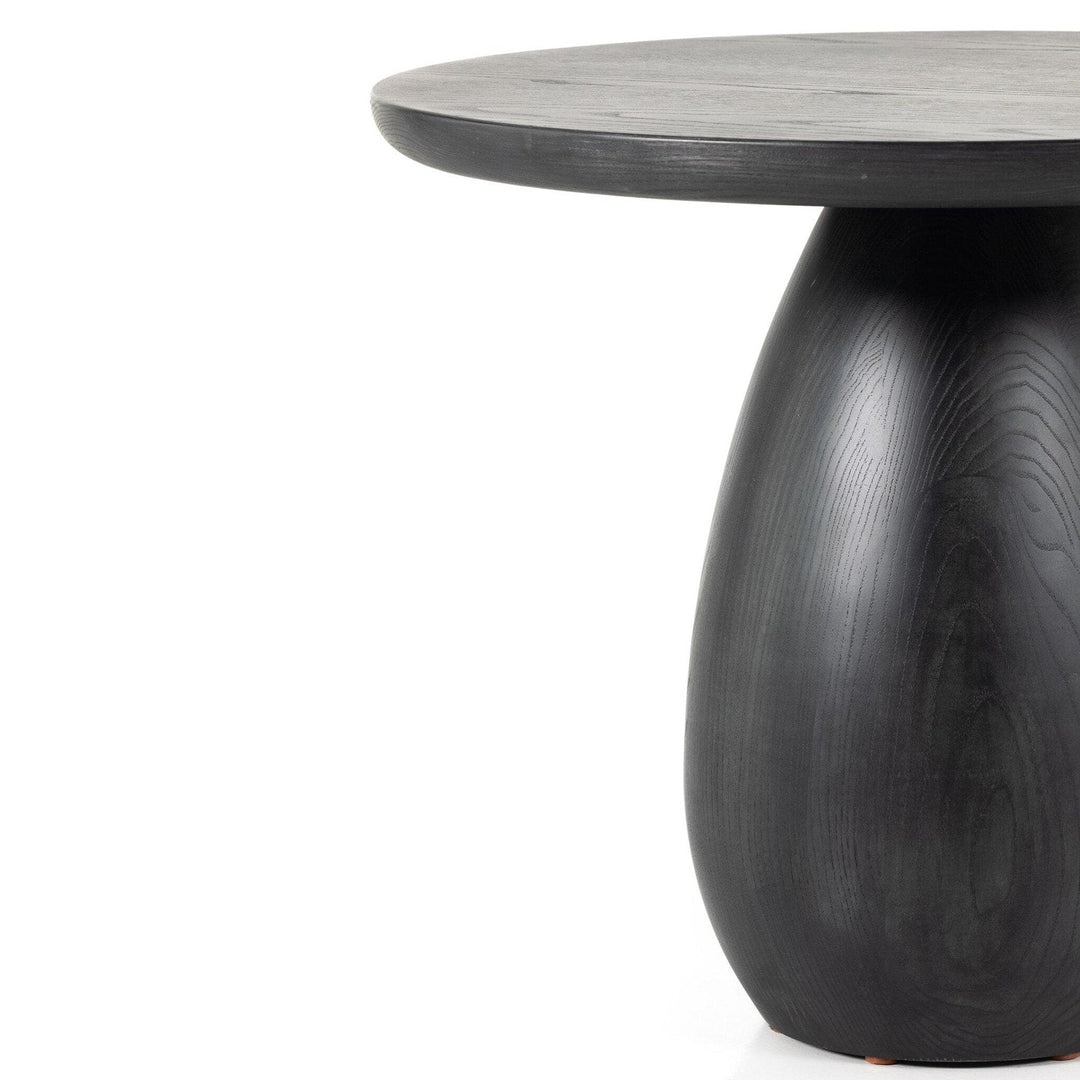 Marla Wood End Table-Tall - Black Wash Ash