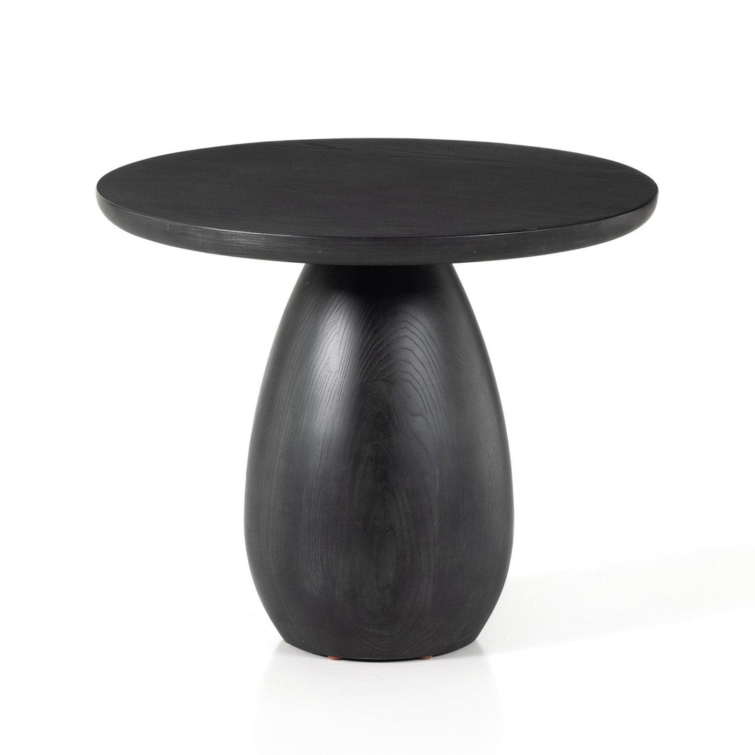 Marla Wood End Table-Tall - Black Wash Ash