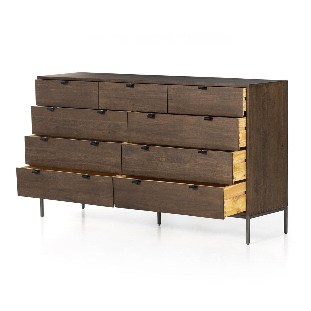 Troy 9 Drawer Dresser - Auburn Poplar