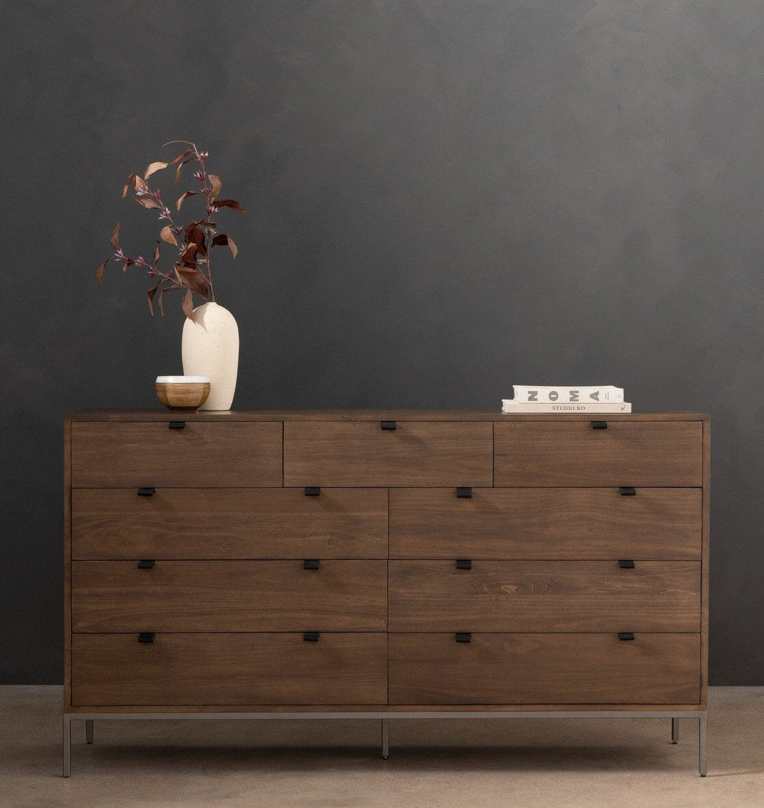 Troy 9 Drawer Dresser - Auburn Poplar