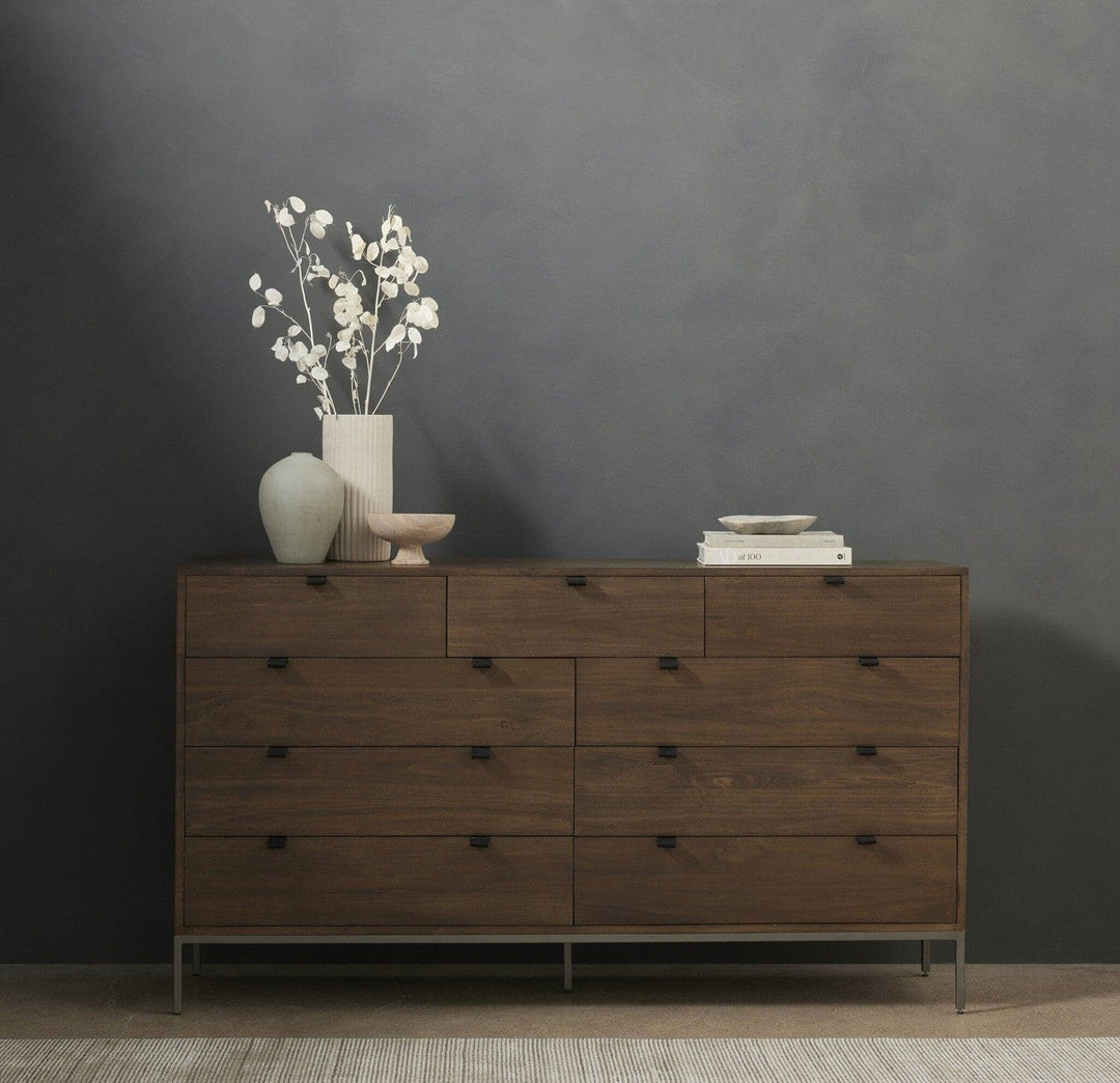 Troy 9 Drawer Dresser - Auburn Poplar