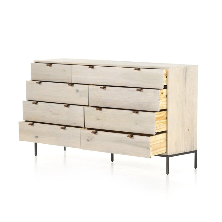 Troy 9 Drawer Dresser - Dove Poplar