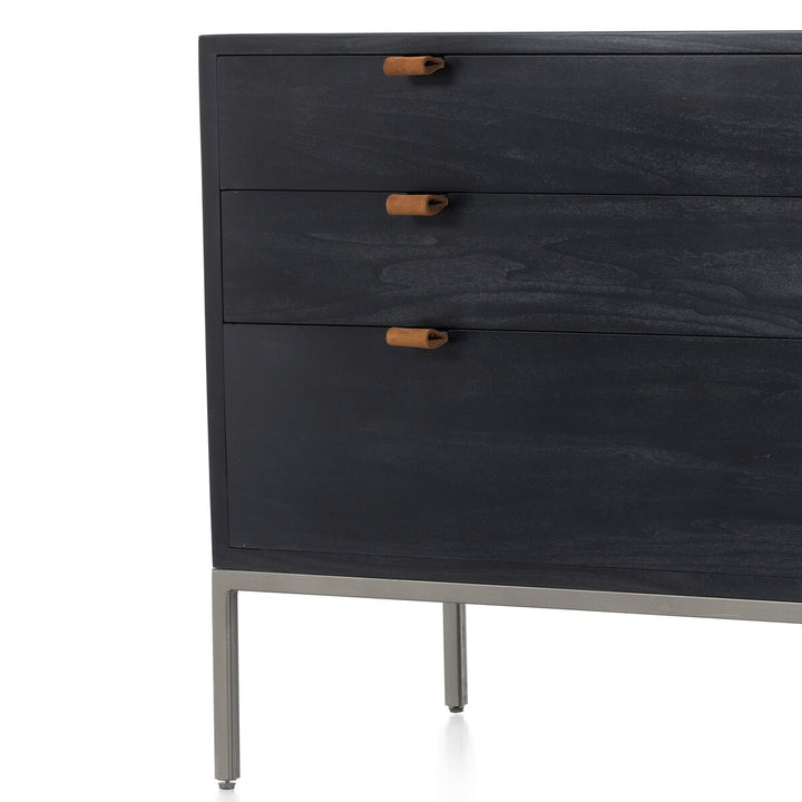 Troy Large Nightstand - Black Wash Poplar