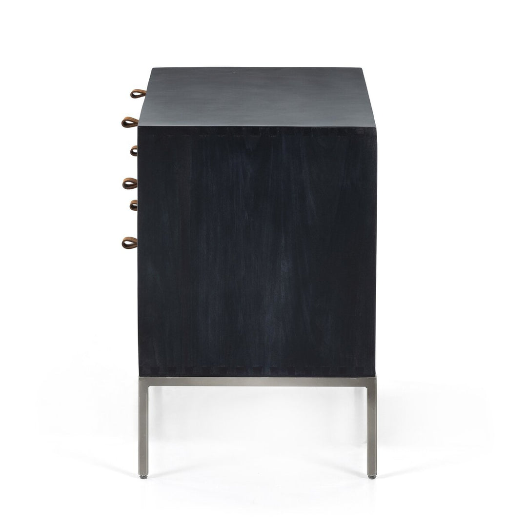 Troy Large Nightstand - Black Wash Poplar