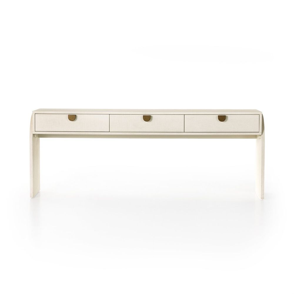 Console Tables Portia Console Table - Ivory Painted Linen