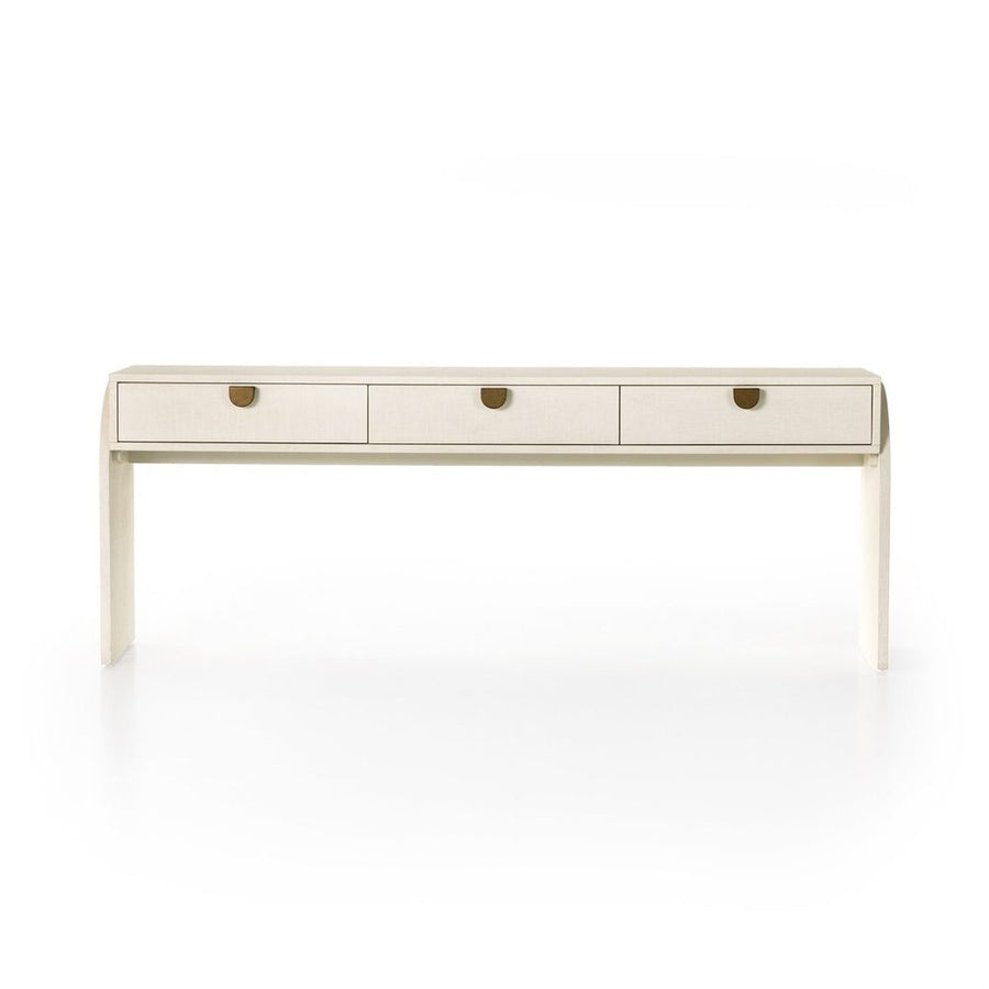 Console Tables Portia Console Table - Ivory Painted Linen