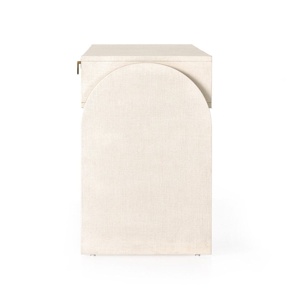 Portia Console Table - Ivory Painted Linen