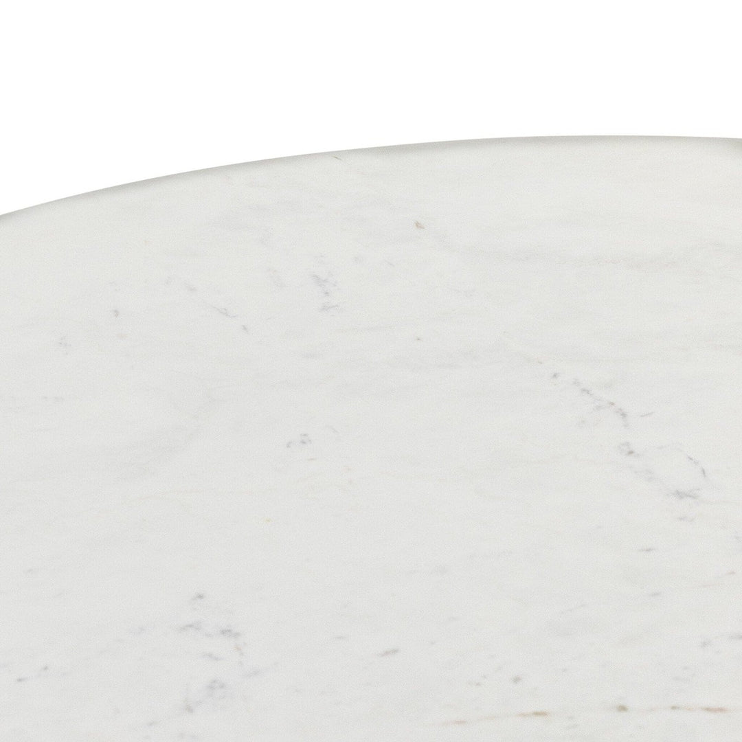 Orion Dining Table - Polished White Marble w/ Sealant