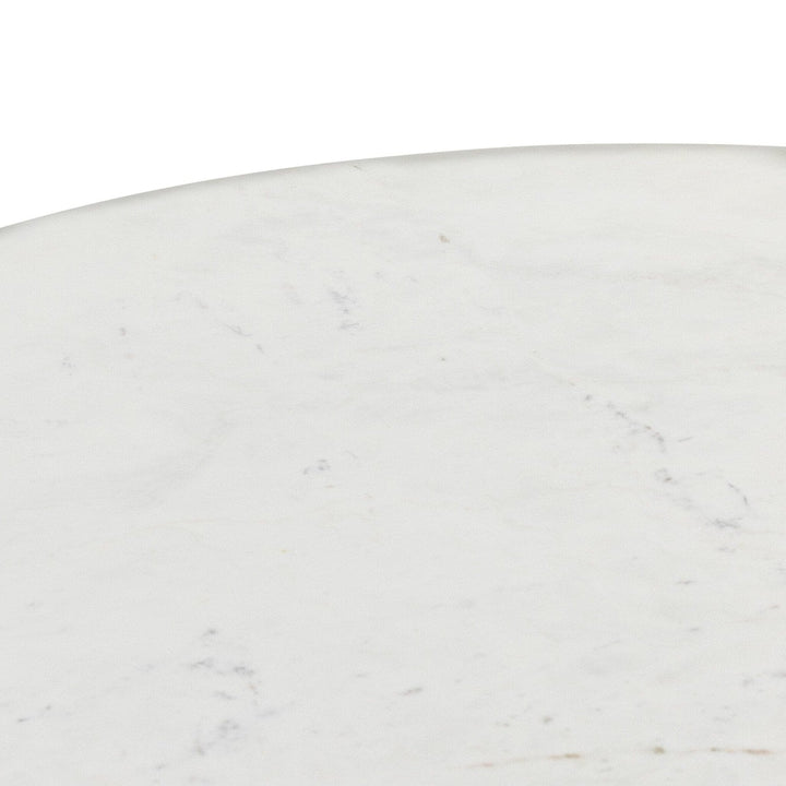 Orion Dining Table - Polished White Marble w/ Sealant