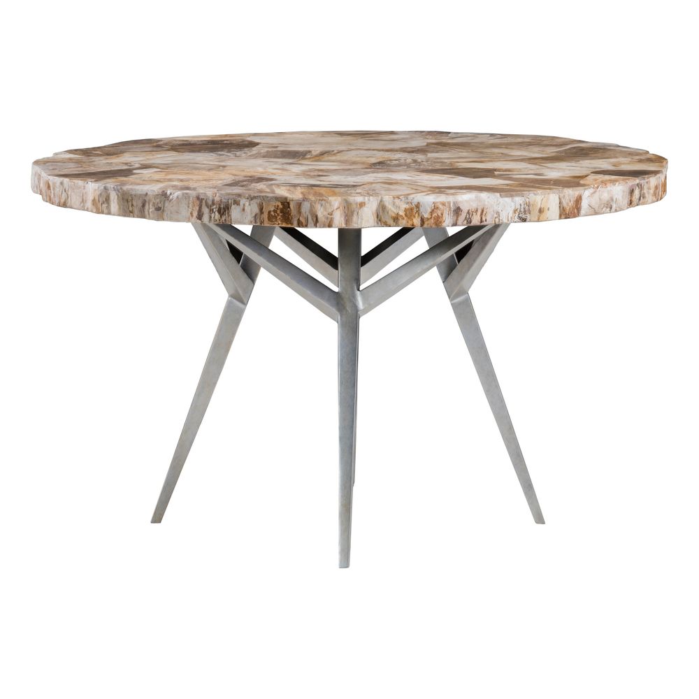 Caldera Round Dining Table - Light Golden Brown