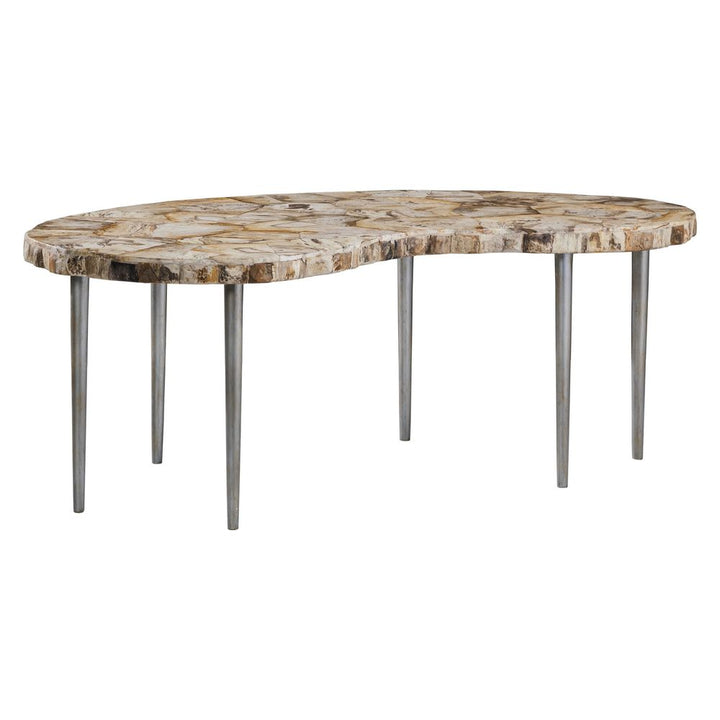 Coffee Tables Caldera Kidney Cocktail Table - Light Golden Brown