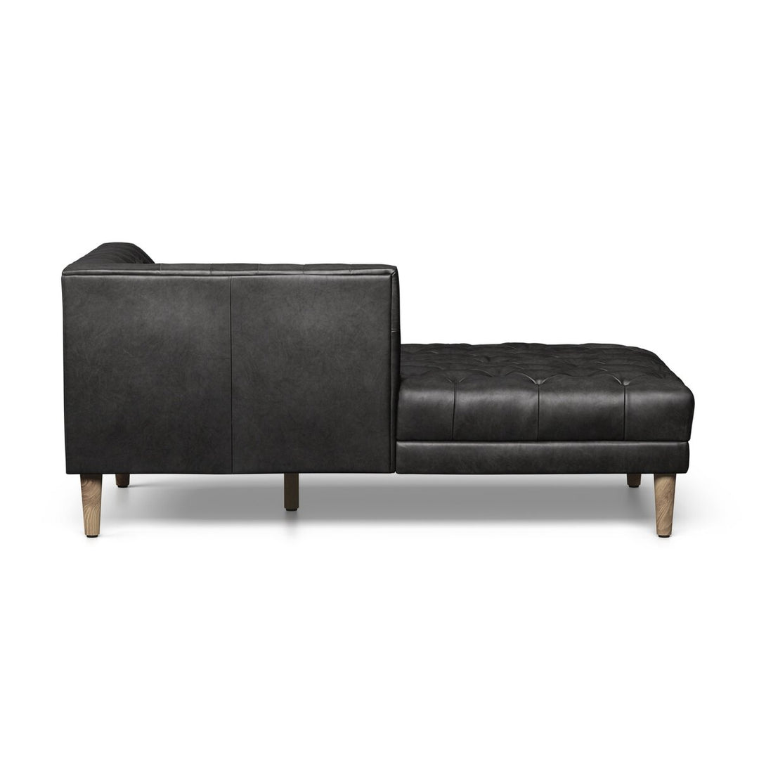 Build Your Own: Harris Sectional - Laf Chaise Piece - Natural Washed Ebony