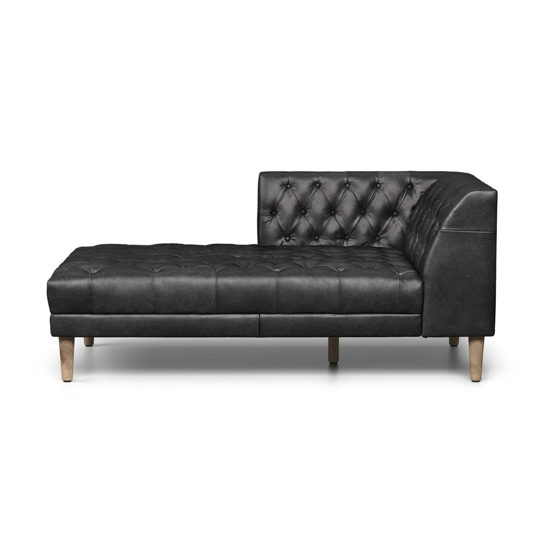 Build Your Own: Harris Sectional - Laf Chaise Piece - Natural Washed Ebony